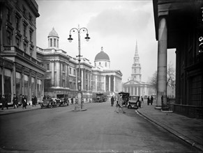 Looking east towards the Church of St Martin-in-the-Fields, Westminster, London, 1921
