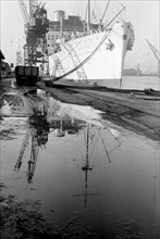 Straithaird' in dock at Tilbury Docks, Essex, c1945-c1965