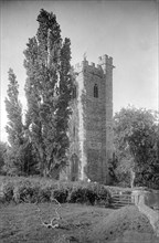 West tower of St Mary's church, Luccombe, Somerset, c1900