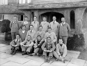 Convalescent soldiers, Great Dixter, Northiam, East Sussex, WWI, 1916