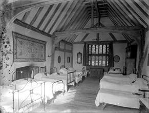 Wartime medical ward at Great Dixter, Northiam, East Sussex, WWI, 1915