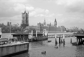 View across the River Thames towards Westminster, London, c1945-c1965