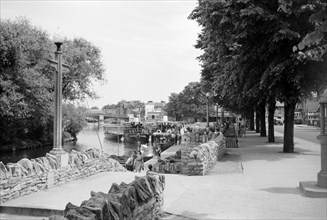 View along the River Thames at Windsor, Berkshire, c1945-c1965
