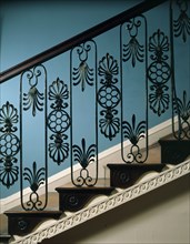 Detail of the railings on the main staircase at Kenwood House, Hampstead, London, 1989