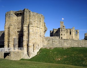 The gatehouse of Warkworth Castle, Northumberland, 1994