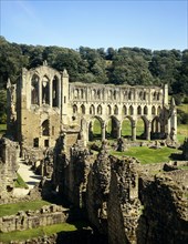 The ruins of Rievaulx Abbey, North Yorkshire, 1988