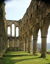 Chancel of the church at the Cistercian monastery of Rievaulx Abbey, North Yorkshire, 1994