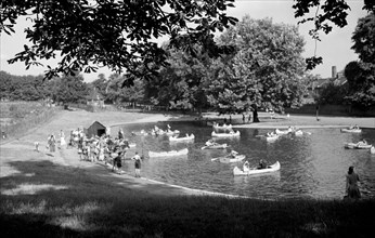 Boating lake, Greenwich Park, London, c1945-c1965