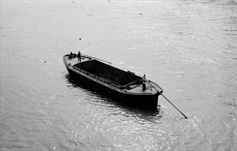 Barge on the Thames, c1945-c1965