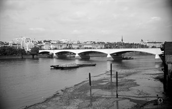 The River Thames and Waterloo Bridge, London, c1945-c1965