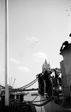 Sailors watching the Battle of Britain Air Show, London, c1945-c1965