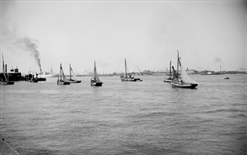 A flotilla of bawley boats, c1945-c1965