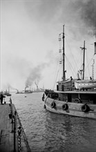 Shipping on the River Thames at Gravesend Reach, Kent, c1945-c1965
