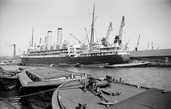 The passenger liner 'Ormonde' in Tilbury Docks, Essex, c19945-c1965
