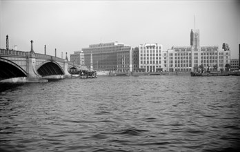 The Albert Embankment and Lambeth Bridge, London, c1950-c1965
