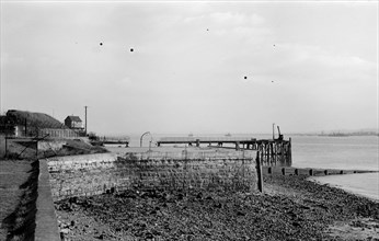 The quay outside the water gate of Tilbury Fort, Essex, c1945-c1965
