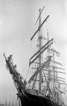 Detail of the prow and rigging of the 'Pamir', c1945-c1965