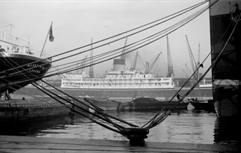 Shipping in the King George V Dock, Canning Town, London, c1945-c1965