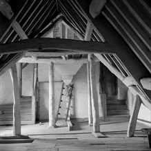 An attic in Kelmscott Manor, Oxfordshire, 1949