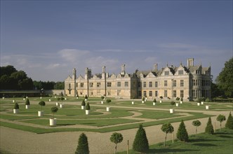 West front and parterre, Kirby Hall, Northamptonshire, 1998