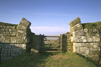 Roman gateway through Hadrian's Wall at Milecastle 37, Northumberland, 1994
