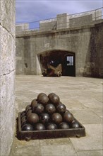 Cannonballs at Portland Castle, Weymouth, Dorset, 1998