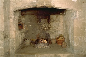 Kitchen hearth, Portland Castle, Weymouth, Dorset, 1998