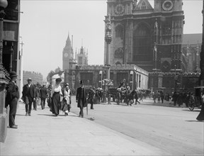 West front of Westminster Abbey, London, 1902