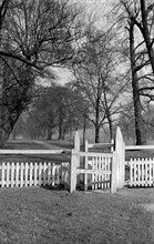 A gated road near Ham House, Richmond, London, c1945-c1965