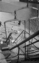 Bathers on Tower Beach, London, c1945-c1965