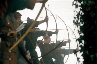 Archers in a battle re-enactment