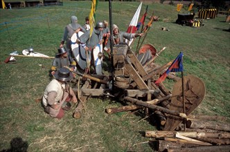 A siege engine, from a battle re-enactment