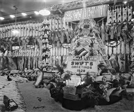 Swifts butchers, Smithfield Market, London, 1928