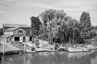 Teddington boat house and slipway, Richmond, c1945-c1965