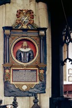 Monument to Atkinson in the church of St Mary Magdalen, Newark-on-Trent, c1965-c1969