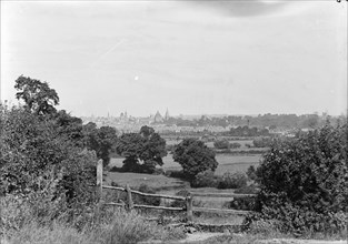 Distant view of Oxford, Oxfordshire form Hinskey Hill, c1860-c1922