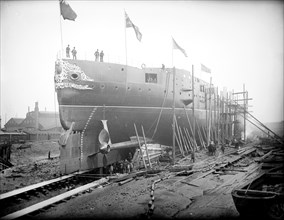 HMS Sans Pareil, under construction, Poplar, Tower Hamlets, London, c1860-c1922