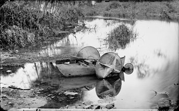 An amphibious boat, Cricklade, Wiltshire, c1870