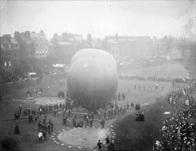 Hot air balloons at Armoury House, Finsbury, Islington, London, c1860-c1922