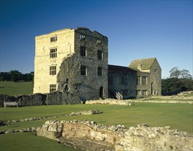 View of the Tudor mansion, Helmsley Castle, North Yorkshire, 1987