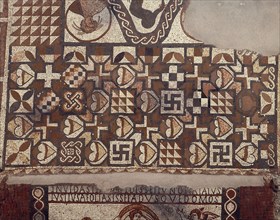 Mosaic floor, Lullingstone Roman Villa, Eynsford, Kent, 1991