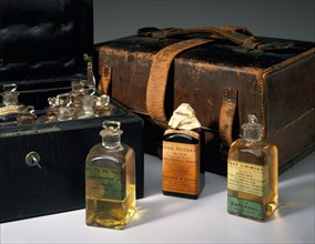 Queen Victoria's medicine chest, Osborne House, Isle of Wight, 19th century