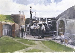 Cannon post, Pendennis Castle, Cornwall, 19th century, (1998)