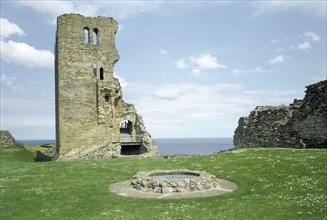 The castle well in the inner bailey, Scarborough Castle, North Yorkshire, 2000