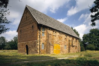The Monastic Infirmary later reused as a barn, Halesowen Abbey, West Midlands, 1990