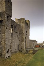 Gatehouse and moat, Middleham Castle, North Yorkshire, 1992