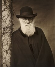 Charles Darwin at his home at Down House, Kent, c1880