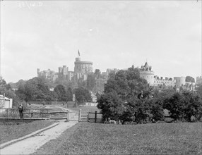 Windsor Castle from Clewer Meadows, Windsor, Berkshire, c1860-c1922