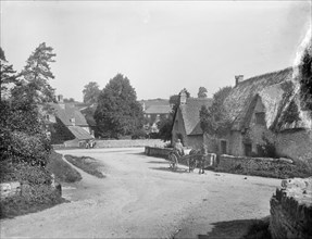 Picturesque village scene, Compton Abdale, Gloucestershire, c1860-c1922