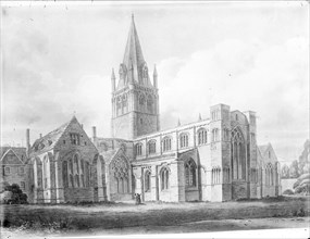 Chapter House and south east corner of Christ Church Cathedral, Oxford, Oxfordshire, c1800-c1850